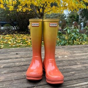 Sunset Ombré hunter boots limited edition rare